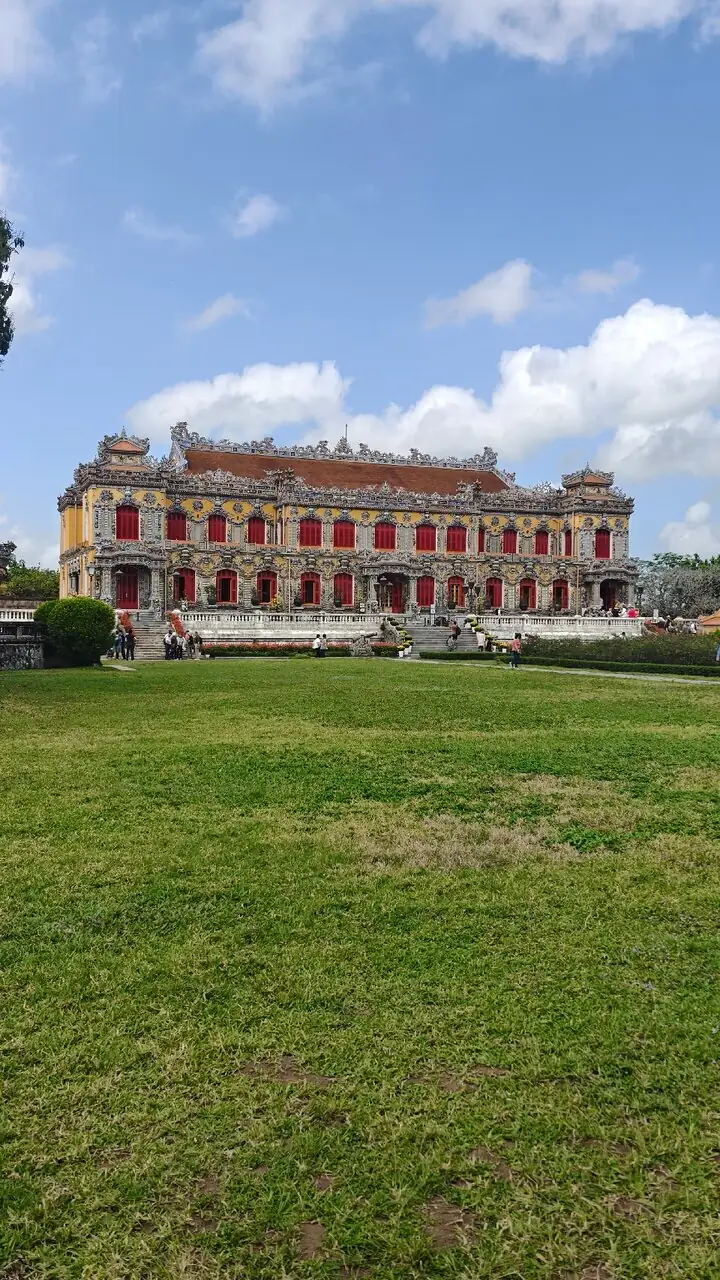 A colonial building in Hue, the city most travellers pair with Phong Nha.